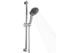 OFFO Shower Slide Bar with 6 Modes Shower Head Set, 1.5m Stainless Steel Hose,Adjustable 70cm Riser Rail and High Pressure Handheld Showerhead,Chrome