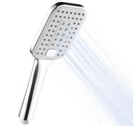 OFFO Square Shower Head with 3 Spray Modes, High Pressure Shower Head Large Powerful Boosting Handheld Showerhead for Low Water Pressure, Chrome