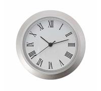 Ofform 8066 Insert Metal Movement Diameter 36.5 mm Quartz Clock Face Roman Bezel Matte Silver, Frame matt silver, Aufsicht Ø 36,5 mm, Modern