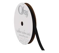 Offray 1/4" Wide Double Face Satin Ribbon, 20 Yards, Black