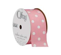 Offray 352557 1.5" Wide Grosgrain Ribbon, Pink, 3 Yards