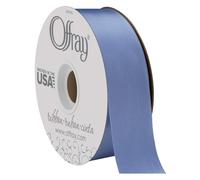 Offray Berwick 1.5"""" Wide Double Face Satin Ribbon True Blue 50 Yds