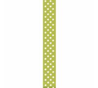 Offray Grosgrain Confetti Dot Craft Ribbon, 5/8-Inch X 9-Feet, Lime Juice and White, Acrylic, Multicolour, 8.12x7.87x2.28 cm