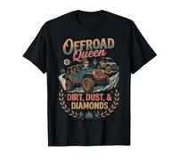 Offroad Queen Dirt, Dust, & Diamonds Retro 4x4 Desert T-Shirt