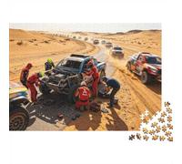 Offroad Rally Jigsaw Puzzle 1000 Pieces Recycled Paper Desert Rally Jigsaw Puzzles Educational Game Challenge Fun Family Game for Adults And Age 10 52x38cm/1000pcs