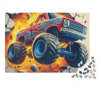 Offroad Truck-race 1000-Piece Recycled Cardboard Cartoon-style-animation Jigsaw Bundle, Concentration Training, Personalised Gift, Wall Decor & After-School Fun 70x50cm/1000pcs