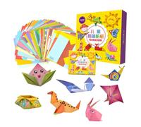 OFFSCH 1 Box Colorful Origami Paper Foldings for Basic Edition Cartoon Animal Craft Papers Safe and Easy Folding for Art Projects and Creative Fun