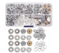 OFFSCH 1 Box DIY Leather Snap Fasteners Kit: Heavy Duty Metal Snap Buttons & Purse Hardware Set - Press Stud Rivets for Bag Making Jackets Dresses Craft Projects Jewelry & Clothing
