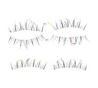 OFFSCH 1 Box Heart-shaped False Lashes Fake Lashes Nylon Natural Look Lightweight Easy Application for Halloween Parties, Cosplay Parties, Performances and Events