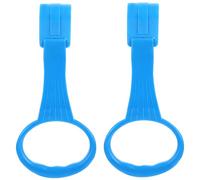 OFFSCH 1 Pair Standing Safety Rings, Portable Bed Pull-up Bars Blue Hanging Rings, Walking Exercise and Playpen Accessory for Early Standing Training