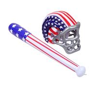 OFFSCH 1 Set Baseball Party Favors: Inflatable Baseball Bat & Cat American Flag Pattern - Fun Sports Theme Party Supplies - Carnival Prizes Goodie Bag Stuffers