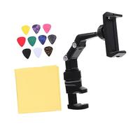 OFFSCH 1 Set Guitar Phone Stand Clip Adjustable Multi Surface Support for Mobile Devices for Musicians Indoor Outdoor Use Compatible with Smartphones