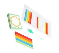 OFFSCH 1 Set Wooden Counting Rods Math Learning for Preschool Education Enhances Imagination Logical Thinking Safe Smooth Design for Home Kindergarten Use