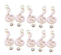 OFFSCH 10 pcs DIY Music Note Charms Metal Musical Symbol Pendants for Jewelry Making Craft Supplies Bracelet Necklace Earrings Accessories
