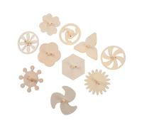 OFFSCH 10 Pcs Unfinished Wooden Spinning Tops DIY Craft for Handmade Wood Gyroscopes for Party Favors Kindergarten Projects Creative Painting and Motor Skill Development