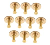 OFFSCH 10 Sets Metal Badge Screw Caps Pin Backs Rust Resistant Badge Fix Screws with Easy Attach Detach Design