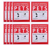 OFFSCH 10 Sheets Emergency Stickers Window Decals for Home Safety Alert Firefighters and Rescue Personnel Visible Pets Inside Door Signs for Quick Emergency Response
