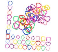 OFFSCH 100 Pcs Linking Rings for Early Education Sensory Development Geometric Plastic Chain Links for Classroom and Home Fine Motor Skills and Hand Eye Coordination