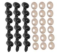 OFFSCH 100 Sets Plastic Safety Nose for Plush Crafts Dog Nose with Washers for Amigurumi Crochet Bears DIY Stuffed Animals Puppet Accessories Easy to Install