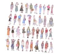OFFSCH 100 Sheets Scrapbooking Stickers DIY Girl Pattern Decorative Handbook Embellishment for Journals and Planners Tearable Creative Scrapbook Embellishment Pack