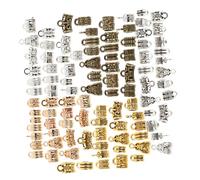 OFFSCH 100PCS Alloy Metal Spacer Beads Slide Charm Connectors for DIY Jewelry Making Three-way Pendant Links for Bracelets Necklaces Earrings Keychains Polished Craftsmanship