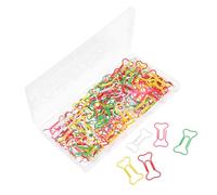 OFFSCH 100pcs Colorful Dog Bone Shaped Metal Paper Clips Sturdy Bookmark Holders for Office School Projects Crafting and Organizing Supplies