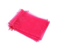OFFSCH 100Pcs Drawstring Pearl Mesh Bags Rose Red Small Candy Gift Pouches for Jewelry Cosmetics Party Favor Storage and Wedding Supplies