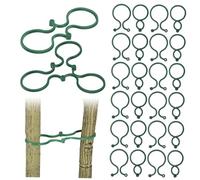 OFFSCH 100pcs Garden Plant Support Clips with Twisted Design Plastic Vine Fixing Clips for Tomatoes Orchids and Climbing Plants Secure Stem Holders for Vegetable Vines and Flower Stems
