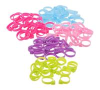 OFFSCH 100pcs Icing Bag Ties Plastic Pastry Sealing Rings for Baking Piping Bags Multi-Color Clips for Cake Decorating Party and Kitchen Use Easy Seal and Secure Frosting and Reusable