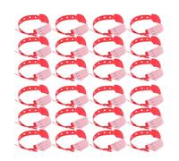 OFFSCH 100pcs Red Medical Id Wristbands for Adults Adjustable Waterproof PVC Patient Identification Bands Hospital Fall Risk Plastic Bracelets with Reusable Snap Closure for Healthcare