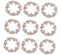 OFFSCH 100pcs Rose Gold DIY Jewelry Pendants for Bracelet Earrings Keychain Making Accessories Bulk Lot Hollow Frame Charms for Creative Decoration and Crafting