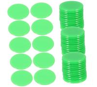 OFFSCH 100pcs Solid Green Bingo Counting Chips Game Counters Gambling Chips Accessories for Adults and Classroom Party Rewards