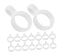 OFFSCH 100pcs White Plastic Windproof Hooks for Clothes Drying Racks Clip Buckles for Stable Hanging Closet Rods and Embroidery Frames Sturdy Build for Long-Term Use