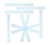 OFFSCH 10pcs Adjustable Plastic Binding Combs Loose Leaf Binder Rings for Quick Document Organization and Secure Page Replacement Detachable File Binding Spines for Notebooks and Office