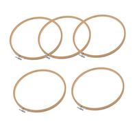 OFFSCH 10pcs Bamboo Embroidery Hoops DIY Craft Cross Stitch Frames for Beginners and Needlework Smooth Fabric Fixing Tool for Wall Decorations and Quilting Projects