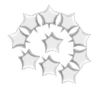 OFFSCH 10pcs Birthday Foil Balloons Star Helium Balloon Party Foil Silver