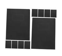 OFFSCH 10pcs Black Paper Folder with Pockets Large Capacity Document Organizer for Office School Home Sturdy Foldover Design for Contracts and Reports Storage