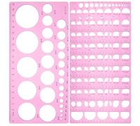 OFFSCH 10pcs Circle Template Plastic Drawing Rulers for Creative Projects and DIY Cards, Lightweight Design, Easy to Carry, Round Shape Measuring Tools for Artists and Students