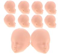 OFFSCH 10pcs Doll Making Heads for Crafts Plastic DIY Miniature Styling Accessory for Home Decor and Creative Doll Art Projects