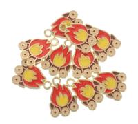 OFFSCH 10pcs Flame Pendant Charms for Jewelry Making Motif Craft Ornaments for Necklaces Bracelets Earrings DIY Accessories Expressing Passion and Vitality