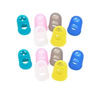 OFFSCH 10pcs Guitar Fingertip Protectors Silicone Guards Support Nail Practice Guitarists and Beginners Random Color