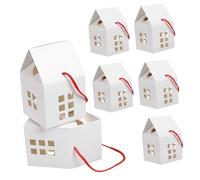 OFFSCH 10Pcs Handheld Candy Boxes Hollow House Design for Birthday Parties Festivals and Showers Packaging for Sweets and Treats