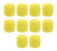 OFFSCH 10pcs Handheld Microphone Windscreen Foam Covers with Surface Microperforations, Acoustic Transparency and Wind Interference Reduction for Mobile Hosting and Stage Performance