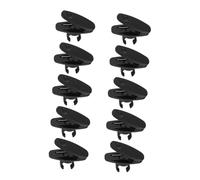 OFFSCH 10pcs Lapel Mic Clips Black Sturdy Single Mount Microphone Holders Flexible Rotation for Interviews and Live Events