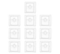 OFFSCH 10PCS Mechanical Keyboard Transparent Keycaps Plastic White Key Covers for Office and Home Use, Cross Stem Compatibility, Easy to Clean, No Fingerprints