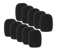OFFSCH 10pcs Microphone Sponge Covers Lapel Mic Windproof Protective Covers for Conference Headsets Soft Foam Windscreen for Gaming and Recording
