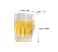 OFFSCH 10Pcs Mini Beer Mugs for Dollhouse Decorations Resin Miniature Beer Cups for Micro Landscape Home Decor DIY Craft and Practical Collectible