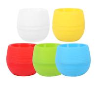 OFFSCH 10pcs Mini Flower Pots, Plastic Cactus Flower Pots for DIY Room Decoration, Small Succulent Planters to Cultivate Hands-on Ability and Stress