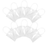OFFSCH 10PCS Portable Clear PVC Wine Bags with Handles Elegant Transparent Wine Bottle Packaging for Parties and Special Occasions and Presentation