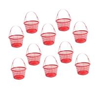 OFFSCH 10pcs Portable Round Fruit Picking Basket with Handle Lightweight Strawberry and Berry Harvesting Basket for Garden and Home Use Elegant Design Large Capacity